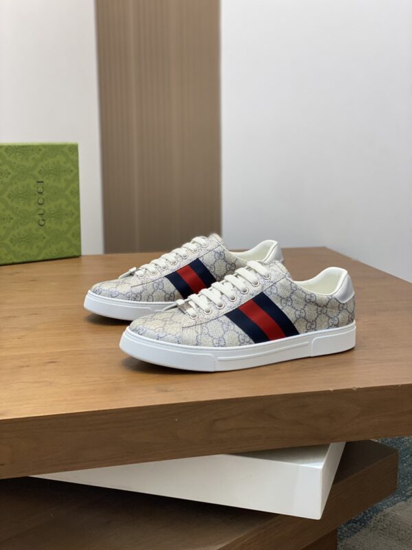 sy_no_02F3AE58E76C3EF09C8017DB42AD51E3_2 Gucci Beige GG Monogram Web Low-Top Sneaker
