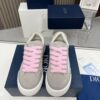 sy_no_0387E9F71AE4C705EF15F5B2DDB212F4_1 Dior Grey Suede Silver Oblique Jacquard Pink-Lace Low-Top Sneaker