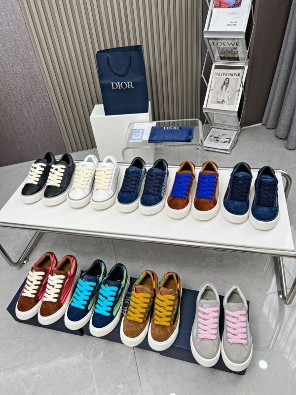 sy_no_0387E9F71AE4C705EF15F5B2DDB212F4_4 Dior Grey Suede Silver Oblique Jacquard Pink-Lace Low-Top Sneaker