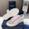 sy_no_0387E9F71AE4C705EF15F5B2DDB212F4_5 Dior Grey Suede Silver Oblique Jacquard Pink-Lace Low-Top Sneaker