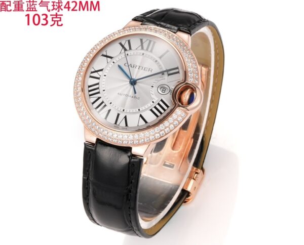 Cartier Ballon Bleu leather strap couple mechanical watch men's and women's watches