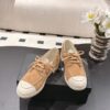 Chanel Brown Suede Low-Top Shoe with Cap-Toe & CC Chain Detail