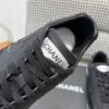 sy_no_04BADAF1334E37663532CBFFE5BFB4F0_6 Chanel Black Leather Low-Top Sneaker with Patent Cap-Toe