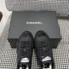sy_no_04BADAF1334E37663532CBFFE5BFB4F0_7 Chanel Black Leather Low-Top Sneaker with Patent Cap-Toe