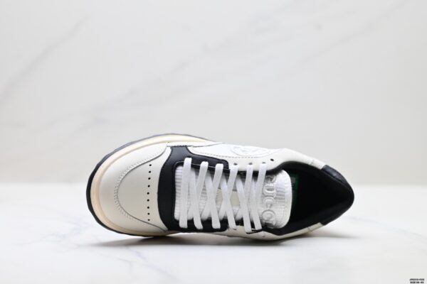 Gucci MAC8 White & Black Sneaker with Interlocking G Logo & Two-Tone Sole