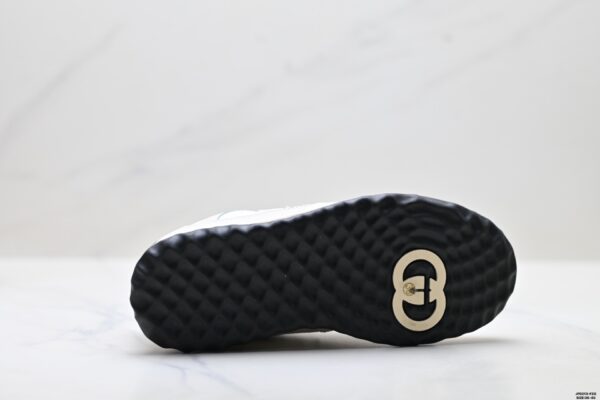 Gucci MAC8 White & Black Sneaker with Interlocking G Logo & Two-Tone Sole