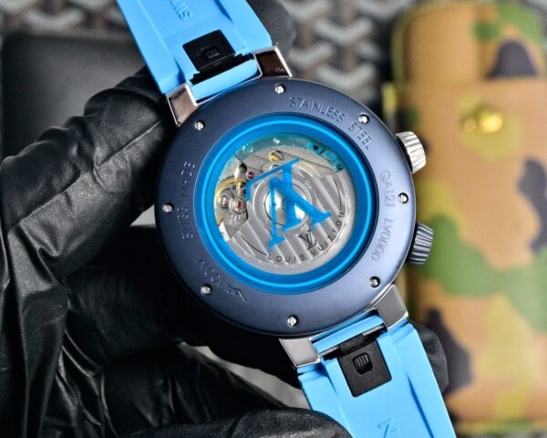 LOUIS VUITTON TABOUR series automatic mechanical movement rubber strap 44mm men's watch