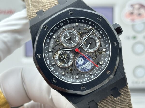 AUDEMARS PIGUET Audemars Piguet Royal Oak series automatic mechanical movement Travis Scott x perpetual calendar men's watch Swiss watch 41mm hollow dial
