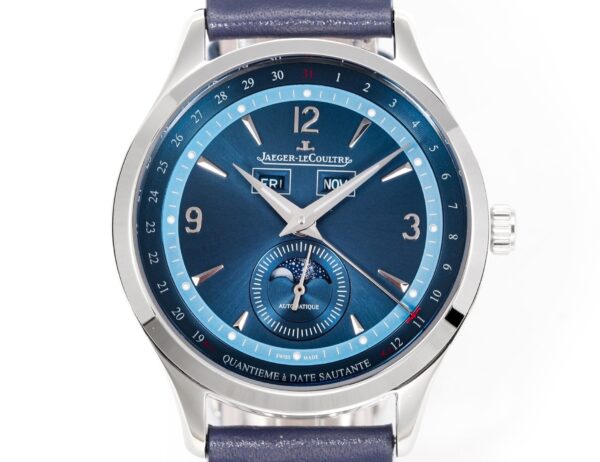 Jaeger LeCoultre Master Series MASTER Automatic Mechanical Movement Waterproof Date Display/Moon Phase Display Men's Watch Swiss Watch 40mm Blue Dial Stainless Steel Case