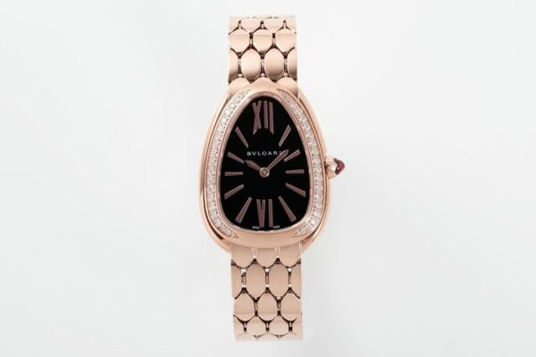 BVLGARI SERPENTI series watches with quartz movement and black dial for women