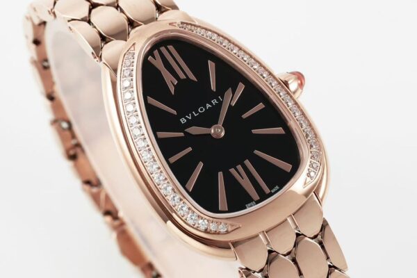 BVLGARI SERPENTI series watches with quartz movement and black dial for women