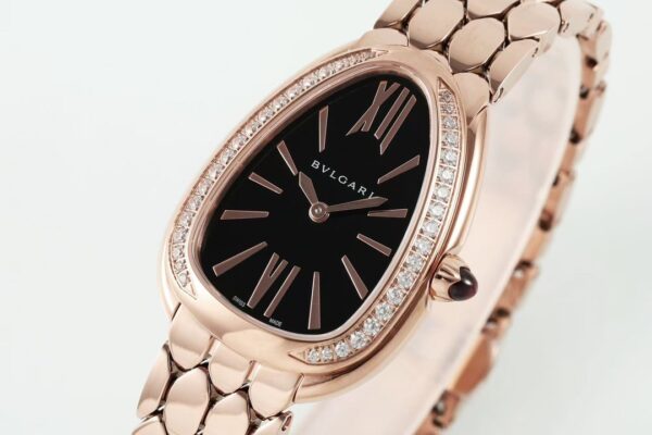 BVLGARI SERPENTI series watches with quartz movement and black dial for women