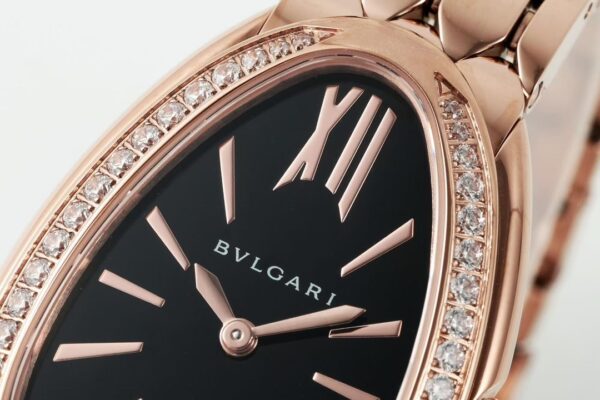 BVLGARI SERPENTI series watches with quartz movement and black dial for women