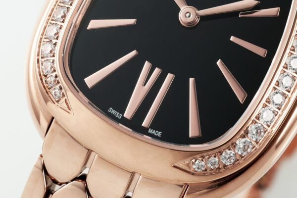 BVLGARI SERPENTI series watches with quartz movement and black dial for women