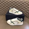 Dior Cream-White Green Leather Low-Top Sneaker