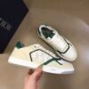 Dior Cream-White Green Leather Low-Top Sneaker