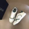 Dior Cream-White Green Leather Low-Top Sneaker