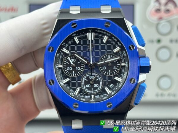 sy_no_0A6415B25B4160FD416299AEEECFBD03_3 AUDEMARS PIGUET Audemars Piguet Royal Oak Offshore Series Automatic Mechanical Movement Timing Flyback Men's Watch Swiss Watch Blue Dial Ceramic Case!
