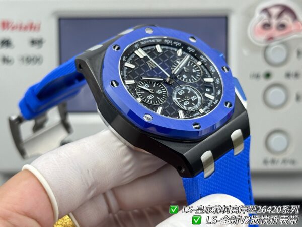 sy_no_0A6415B25B4160FD416299AEEECFBD03_5 AUDEMARS PIGUET Audemars Piguet Royal Oak Offshore Series Automatic Mechanical Movement Timing Flyback Men's Watch Swiss Watch Blue Dial Ceramic Case!