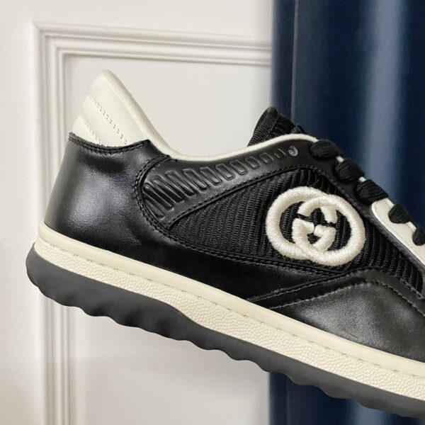 Gucci MAC8 Interlocking G Sneaker in Black & White