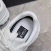 Chanel All-White Leather and Suede Low-Top Sneaker with Tonal CC Logo