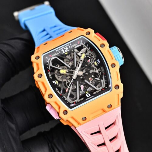 sy_no_0C6CBCF01282553BF1FAFC1E7B873938_0 RICHARD MILLE Men's Series Automatic Mechanical Movement RICHARD MILLE Hollow Dial Rubber Strap