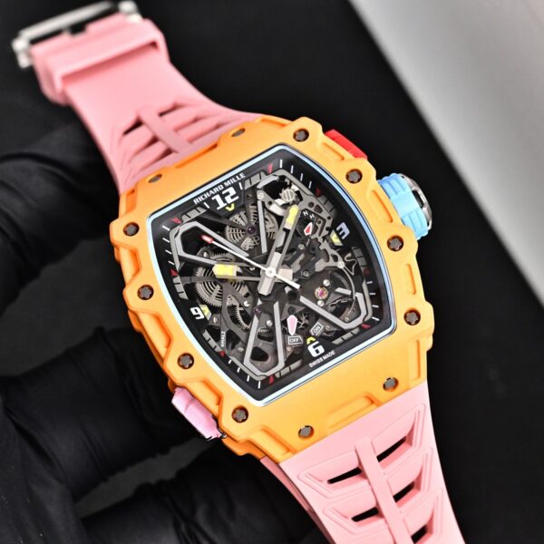 sy_no_0C6CBCF01282553BF1FAFC1E7B873938_2 RICHARD MILLE Men's Series Automatic Mechanical Movement RICHARD MILLE Hollow Dial Rubber Strap