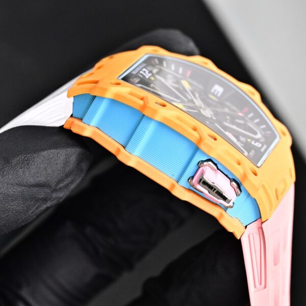 sy_no_0C6CBCF01282553BF1FAFC1E7B873938_5 RICHARD MILLE Men's Series Automatic Mechanical Movement RICHARD MILLE Hollow Dial Rubber Strap