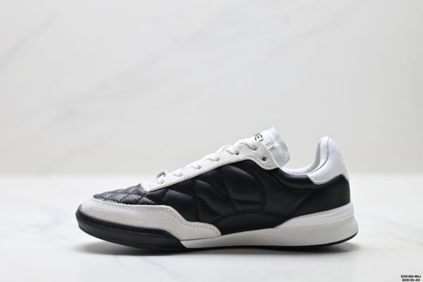 sy_no_0C950A3BD7017281AD1B51390064F5FC_2 Chanel Black and White Quilted Leather Low-Top Sneaker with Suede Cap-Toe and CC Logo