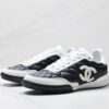 sy_no_0C950A3BD7017281AD1B51390064F5FC_3 Chanel Black and White Quilted Leather Low-Top Sneaker with Suede Cap-Toe and CC Logo
