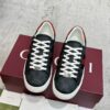 sy_no_0C9A8011865BB58C6BA204F5BC79F309_1 Gucci Screener GG Supreme Canvas Sneaker in Black & Grey with Blue/Red Web Stripe