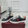 sy_no_0C9A8011865BB58C6BA204F5BC79F309_4 Gucci Screener GG Supreme Canvas Sneaker in Black & Grey with Blue/Red Web Stripe