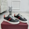 sy_no_0C9A8011865BB58C6BA204F5BC79F309_5 Gucci Screener GG Supreme Canvas Sneaker in Black & Grey with Blue/Red Web Stripe