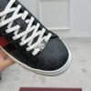 sy_no_0C9A8011865BB58C6BA204F5BC79F309_6 Gucci Screener GG Supreme Canvas Sneaker in Black & Grey with Blue/Red Web Stripe