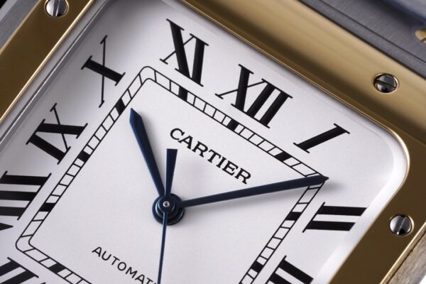 Cartier Cartier Santos mechanical quartz watch, gold and stainless steel replaceable dual strap watch