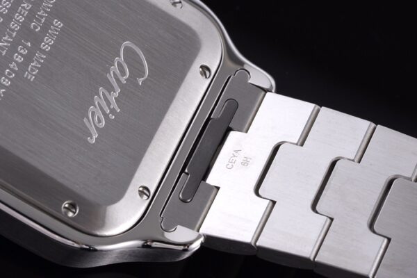 Cartier Cartier Santos mechanical quartz watch, gold and stainless steel replaceable dual strap watch