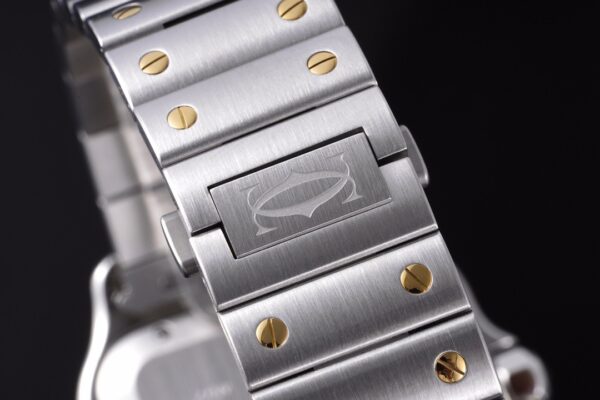Cartier Cartier Santos mechanical quartz watch, gold and stainless steel replaceable dual strap watch