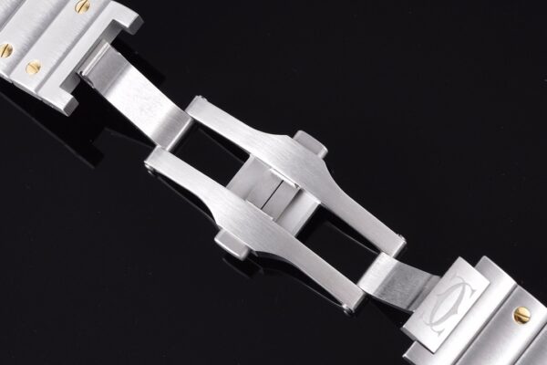 Cartier Cartier Santos mechanical quartz watch, gold and stainless steel replaceable dual strap watch