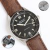 BLANCPEIN Fifty Fathoms Series Automatic Mechanical Movement 300m Waterproof Men's Watch Swiss Watch 38mm Black Dial Stainless Steel Case Leather Strap