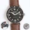 BLANCPEIN Fifty Fathoms Series Automatic Mechanical Movement 300m Waterproof Men's Watch Swiss Watch 38mm Black Dial Stainless Steel Case Leather Strap