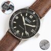 BLANCPEIN Fifty Fathoms Series Automatic Mechanical Movement 300m Waterproof Men's Watch Swiss Watch 38mm Black Dial Stainless Steel Case Leather Strap