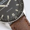 BLANCPEIN Fifty Fathoms Series Automatic Mechanical Movement 300m Waterproof Men's Watch Swiss Watch 38mm Black Dial Stainless Steel Case Leather Strap