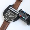 BLANCPEIN Fifty Fathoms Series Automatic Mechanical Movement 300m Waterproof Men's Watch Swiss Watch 38mm Black Dial Stainless Steel Case Leather Strap