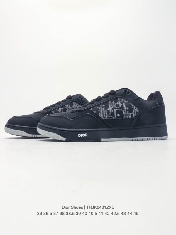 sy_no_0E99B0BC7240947BF5D098C55E8F7BF4_1 Dior Black Leather White Oblique Low Sneaker