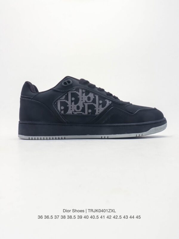 sy_no_0E99B0BC7240947BF5D098C55E8F7BF4_2 Dior Black Leather White Oblique Low Sneaker