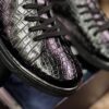 sy_no_0F396EE2C87DB84394A122648BF048D6_5 Prada Black Glossy Croc-Embossed Leather Low-Top Sneaker