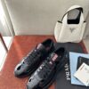 sy_no_0F83A49262B2D1F03078243D417D72E9_2 Prada Black Patent Mesh Red Label Sneaker