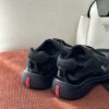 sy_no_0F83A49262B2D1F03078243D417D72E9_4 Prada Black Patent Mesh Red Label Sneaker