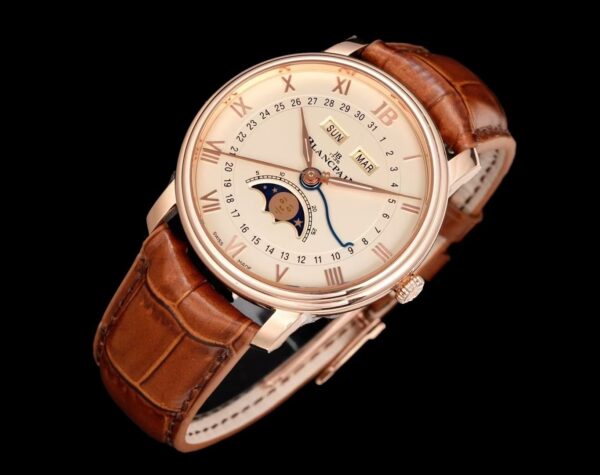 sy_no_1066F0A76D0C93FA8C91E28343FE6D11_1 BLANCPEIN Classic Series VILLERET Automatic Mechanical Movement 30 Meter Waterproof Men's Watch Swiss Watch