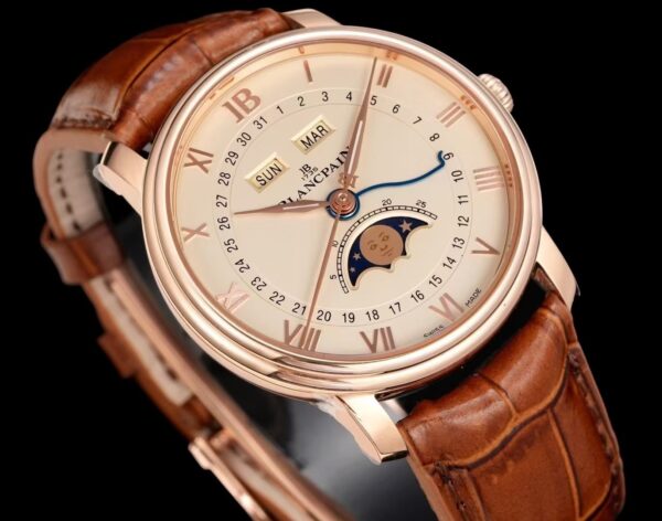sy_no_1066F0A76D0C93FA8C91E28343FE6D11_2 BLANCPEIN Classic Series VILLERET Automatic Mechanical Movement 30 Meter Waterproof Men's Watch Swiss Watch